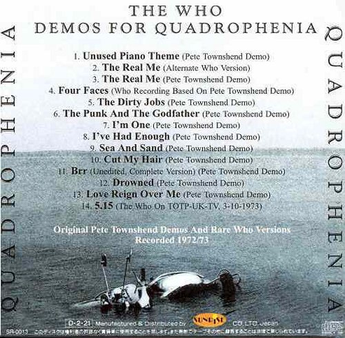 Demos For Quadrophenia (Back Cover)
