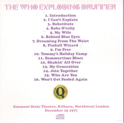 Exploding Drummer (Back Cover) Exploding Drummer (Back Cover)