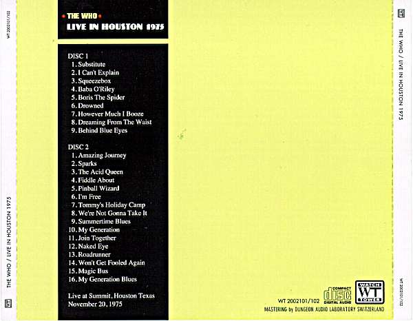 Live In Houston 1975 (Back Cover) Live In Houston 1975 (Back Cover)