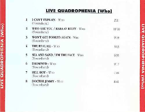 Live Quadrophenia Live Quadrophenia