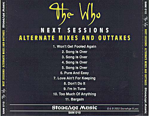 Next Sessions (CD Back Cover)