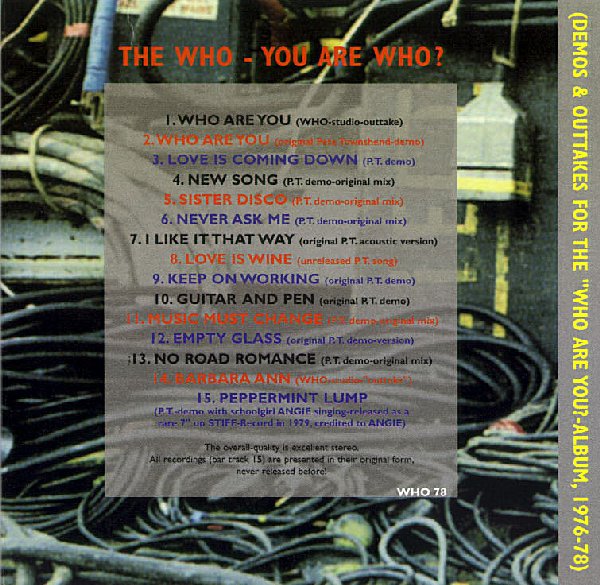 You Are Who? (Back)