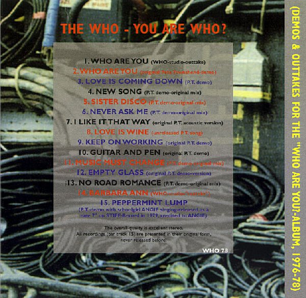 You Are Who? (Back) You Are Who? (Back)