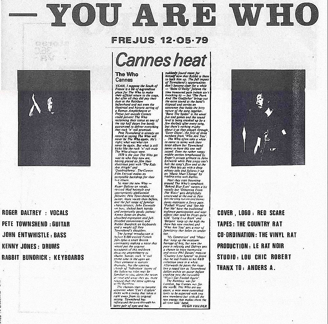 You Are Who - The Who (Insert Front)