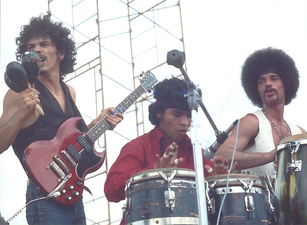 Carlos Santana with his Gibson SG at Woodstock 1969