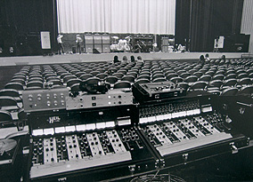 12 April 1972, Kiel Opera House, St. Louis, Missouri, for West, Bruce & Laing, with Heil-built FOH Sunn Coliseum boards and one WEM Copicat.