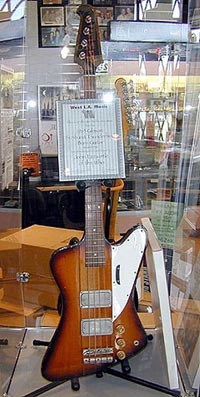 West L.A. Music has in its possession one of John’s 1963 Gibson Thunderbird IV basses.