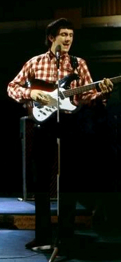 Ca. 1965 or 1966, unknown sunburst bass.