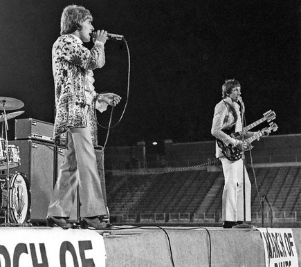 Flint, Michigan, 23 August 1967, with Gibson SG EDS-1275 double-neck and Sunn 100S amps.