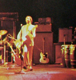 Pete with Gretsch, Eric Clapton Comeback concert, January 1973.