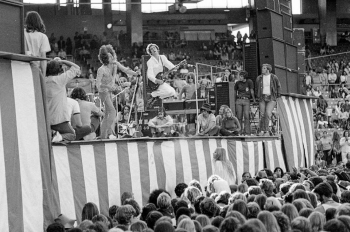 14 June, 1970, at Anaheim Stadium, Anaheim, Calif., showing WEM columns at backline and far left of stage.