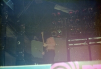 22 Feb. 1974, Parc des Expositions, Nancy, France, stage right lighting rig and sidefill foldback. Via “A French Fan”.