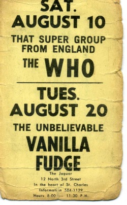 10 August 1968, Jaguar Club, St. Charles, Ill., handout (front). (Photo: Rick Giles)