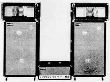 Sunn Coliseum Sound System pictured in brochure, as used by the Who from 1967–68 in North America for PA.