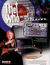 Click to view larger version. Ashdown ad from June 2001 Bass Player magazine. Courtesy whocollection.com.