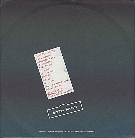 Tales Of The Who (Back Cover)