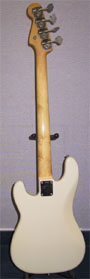 1962 Fender Precision Bass – rear, courtesy Brad Rodgers, www.whocollection.com.