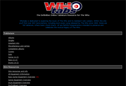 Click to view larger version. Whotabs homepage, ca. 2004(a)