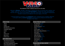 Click to view larger version. Whotabs homepage, ca. 2004(c)