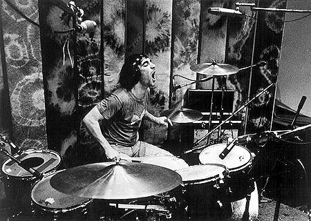 Ca. March 1971, in the studio with Ludwig kit.