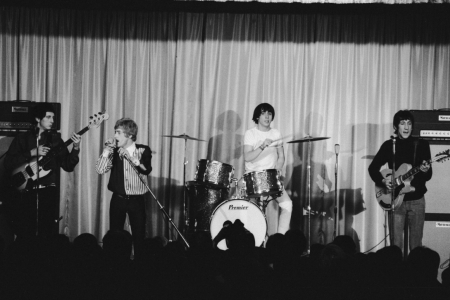 19 November 1965, at the Glad Rag Ball, Wembley, the first known photographed use of the new Marshall 8×12 cabinets.