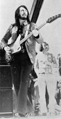 Ca. 1972, 1965–69 sunburst Gibson Thunderbird IV (“Non-Reverse”-style).