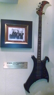Status Graphite Buzzard 8-string, as featured at the Hard Rock Café in Dublin, Ireland. Photo courtesy Mikey Reed.
