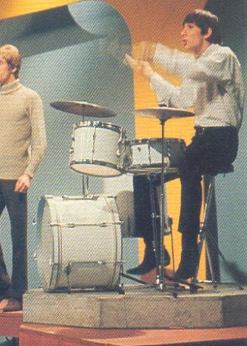Early white Premier kit, Top of the Pops, March 1966.