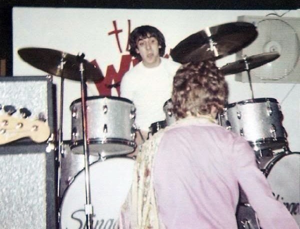 June 1967, Keith with silver sparkle Slingerland kit.