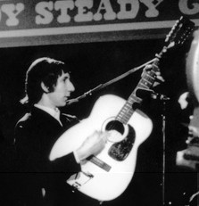 Ca. 1966, with the Harmony 12 during television performance.