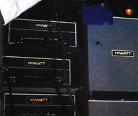 August 1972, two CP103 amps (top and bottom) and one leftover prototype-era CP103 amps (no “The Who” on control panel) in center.