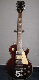 #5 Wine Red Gibson Les Paul Deluxe from 1976–79, courtesy Brad Rodgers