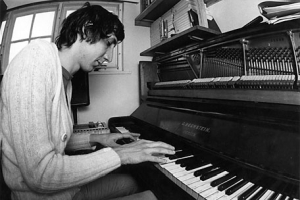 Ca. 1969, upright C. Bechstein piano in home studio, Twickenham.