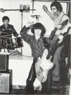 Click to view larger version. Pete’s home studio, with brothers Paul on drums and Simon on guitar.