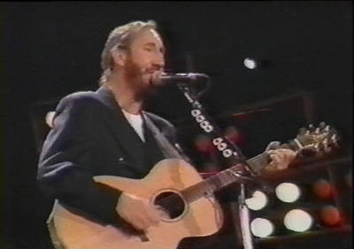 Ca. 1989, onstage with the Takamine EN-20.