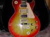 Click to view larger version. A modified 1975 Gibson Les Paul Deluxe. In private collection. – front view